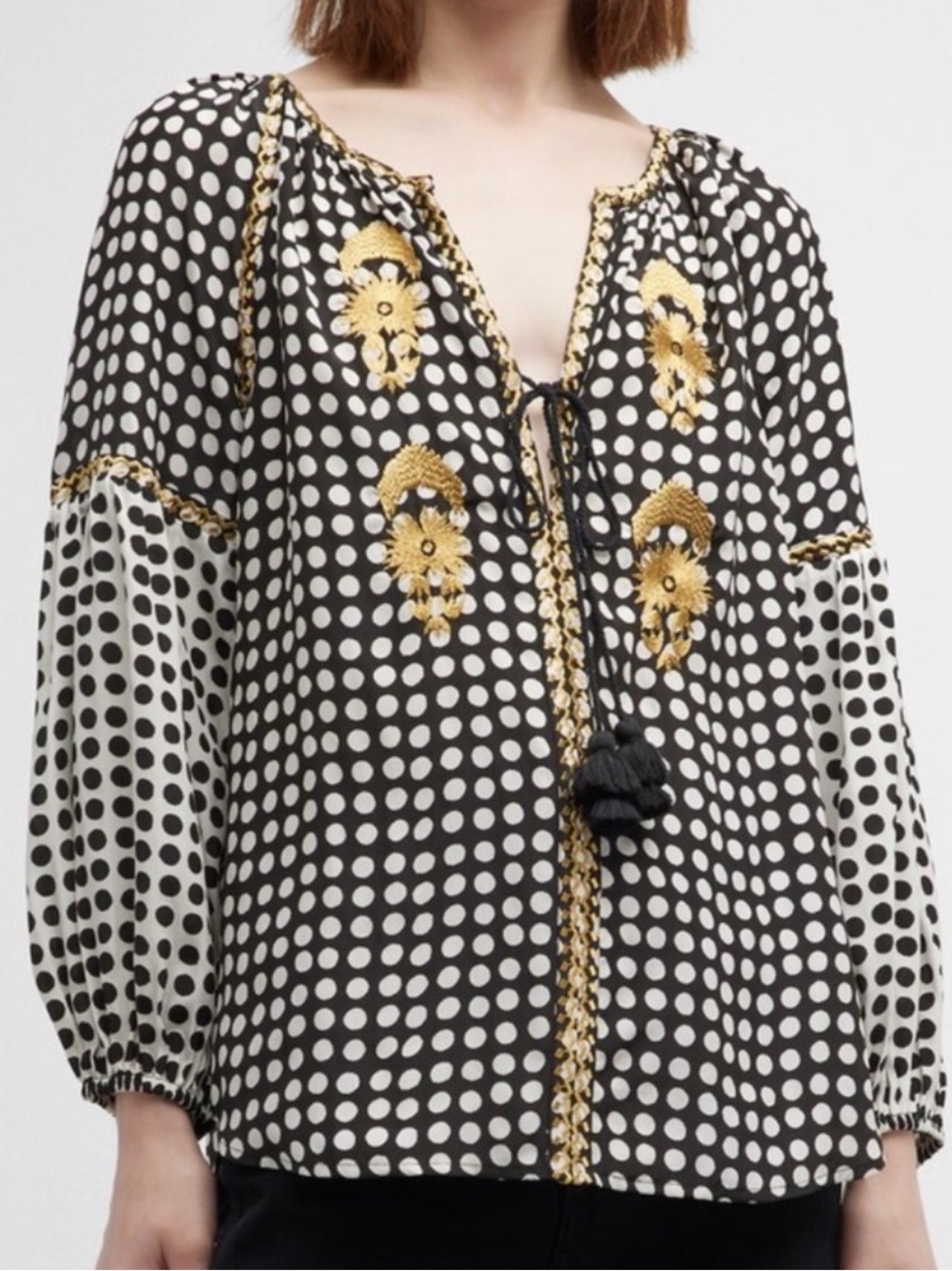⭐️FIGUE Tula Top Fringe Tassel Long Sleeve ⭐️ - Picture 4 of 7